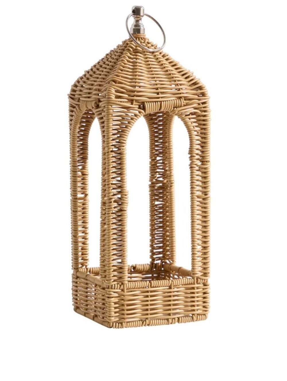 My Texas House Woven Rattan Lantern, 14.75 in.